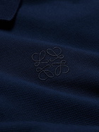 LOEWE - Logo-Embroidered Cotton-Piqué Polo Shirt - Blue