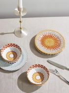 La DoubleJ - Set of Two Gold-Plated Painted Porcelain Snack Bowls