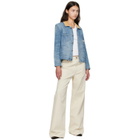 R13 Blue Cropped Denim Chore Jacket