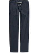 CANALI - Slim-Fit Cotton-Blend Drawstring Trousers - Blue