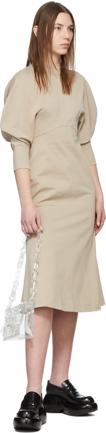 Mame Kurogouchi Beige Cotton Classic Dress