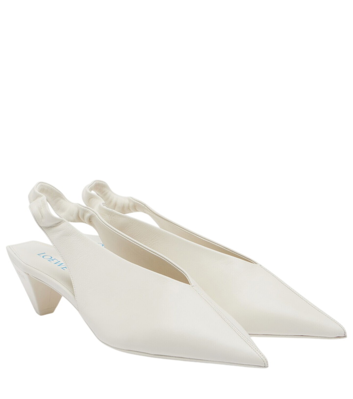 Photo: Loewe Origami Cubic leather slingback pumps