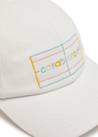 Casablanca Court Logo-embroidered Cotton cap - White - One Size