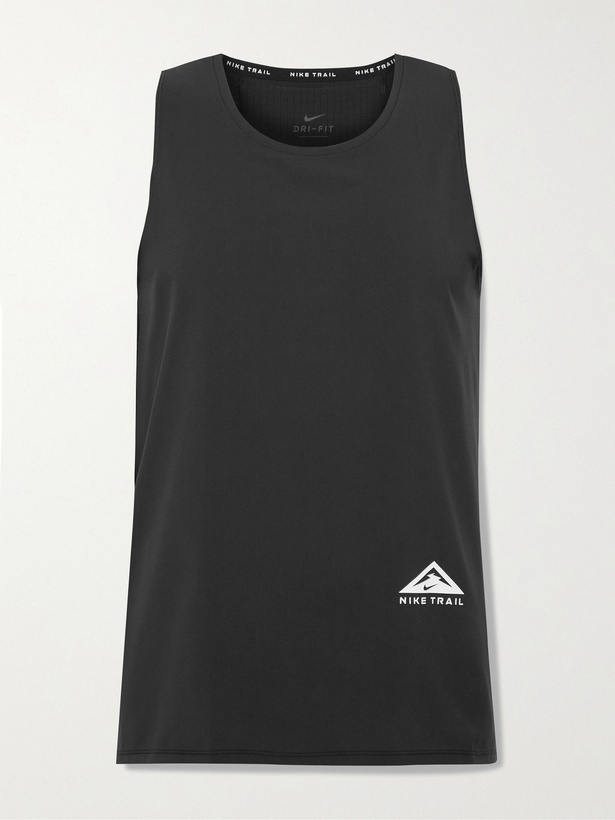 Photo: NIKE RUNNING - Rise 365 Dri-FIT Ripstop Tank Top - Black