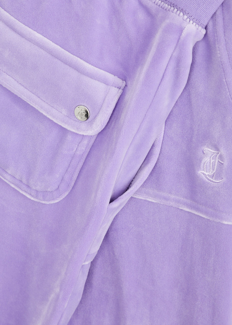 Juicy Couture Del Ray Logo Velour Sweatpants Violet