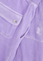 Juicy Couture Del Ray Logo Velour Sweatpants Violet