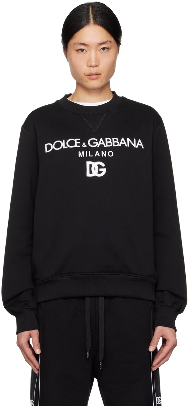 Photo: Dolce & Gabbana Black 'DG' Sweatshirt