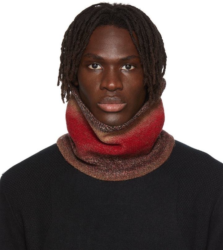 Photo: Wooyoungmi SSENSE Exclusive Red Knit Neck Buff Scarf