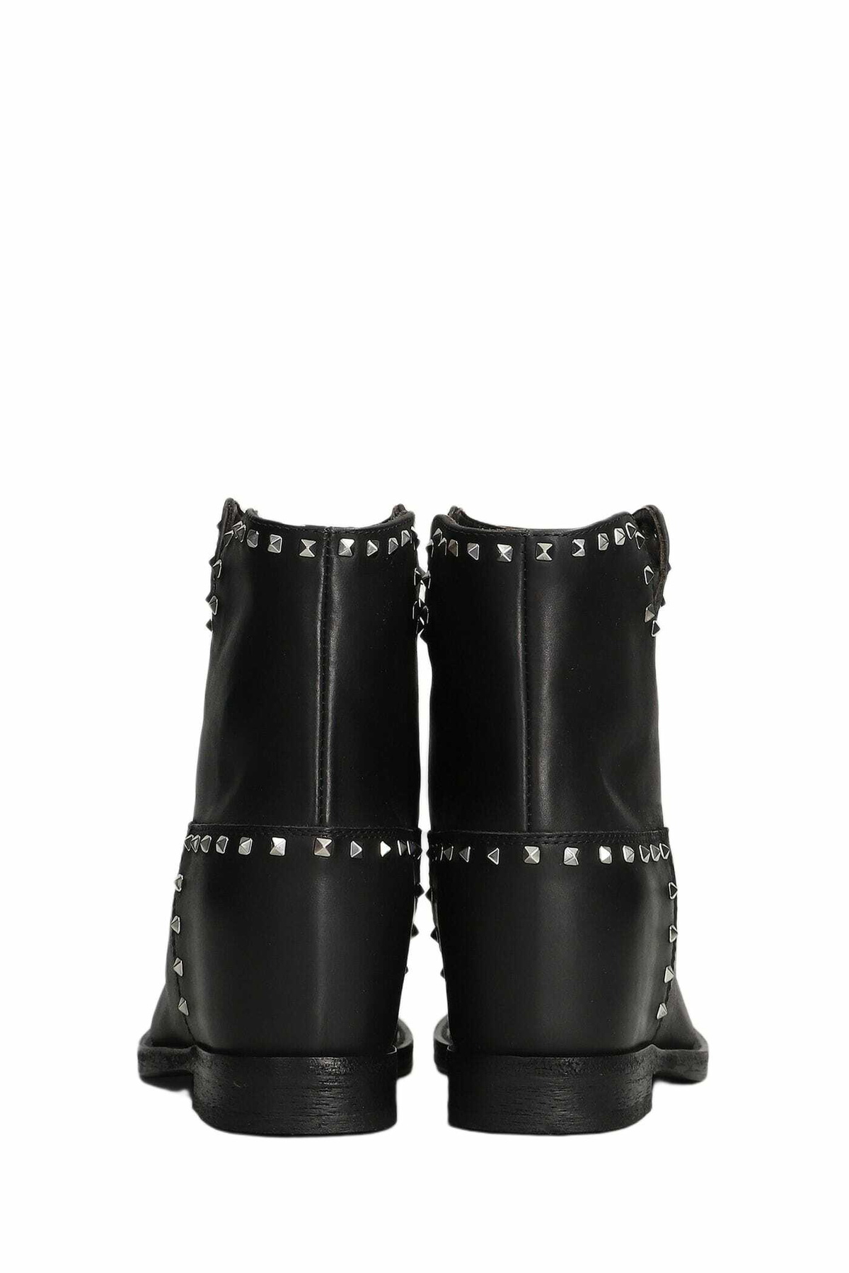Via Roma 15 Ankle Boots Inside Wedge In Black Leather