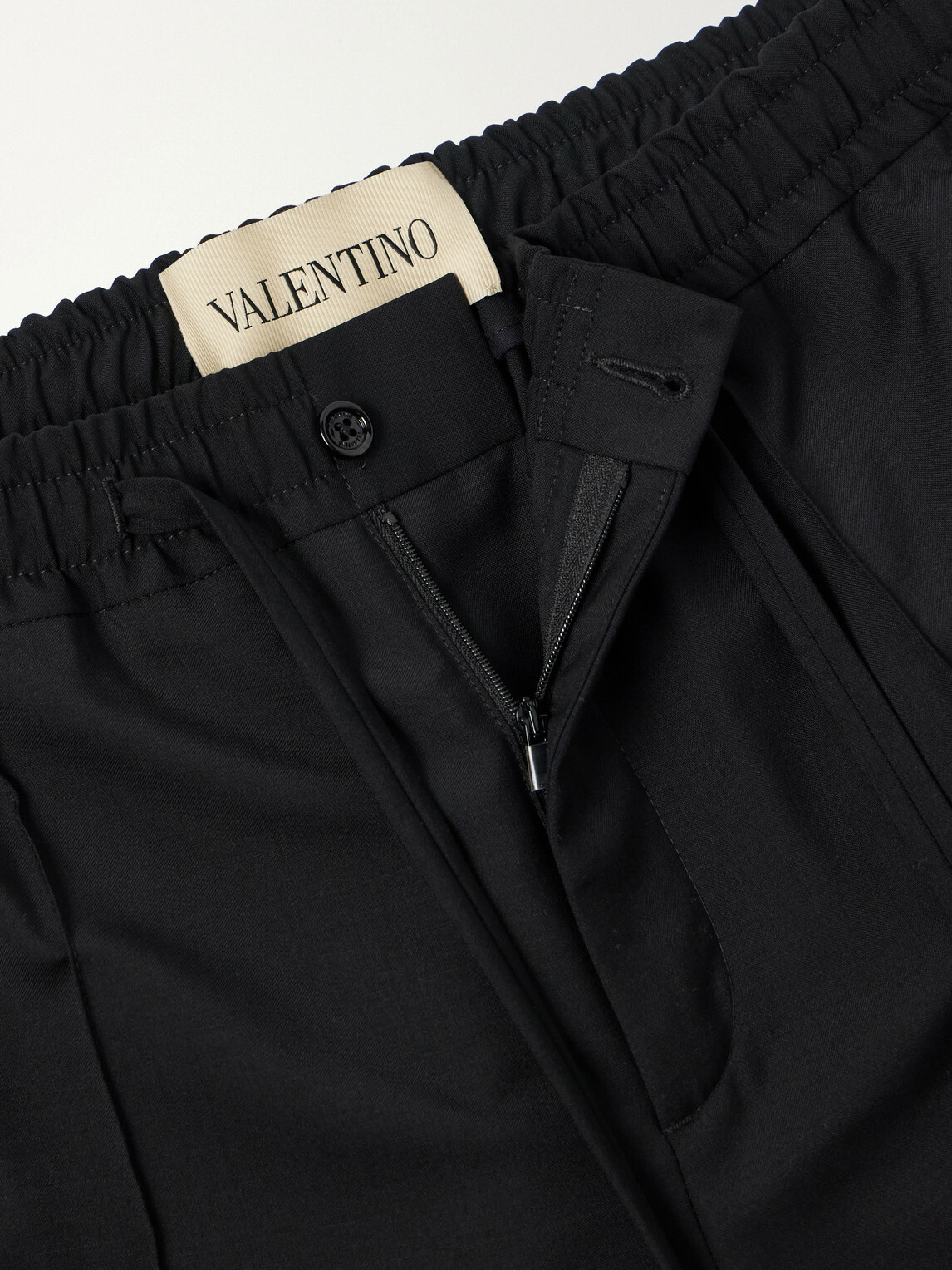 Valentino Garavani - Straight-Leg Wool and Cashmere-Blend Trousers - Black