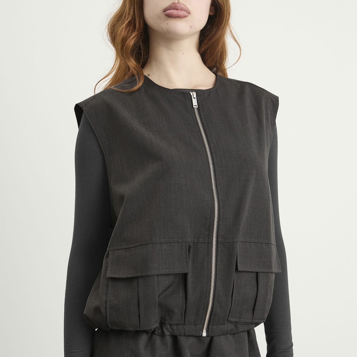 Samsøe Samsøe Women's Sakelly Vest Top in Dark Grey Melange