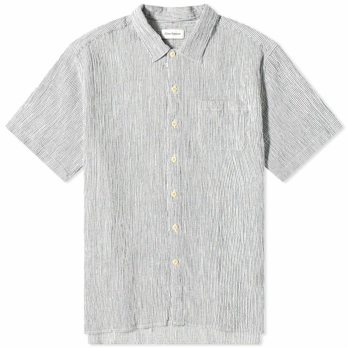 Photo: Oliver Spencer Men's Riviera Vacation Shirt in Navy/White