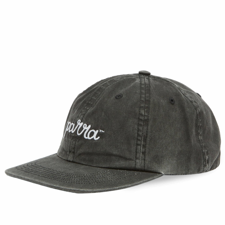 Photo: By Parra Men's Scripted 6 Panel Hat in Washed Black 