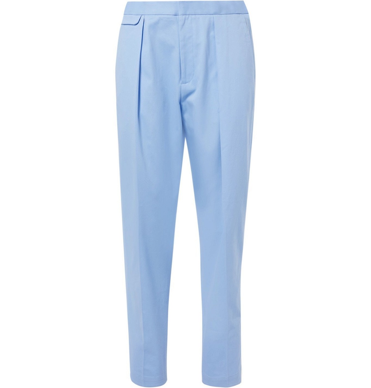 Photo: EQUIPMENT - The Original Tapered Pleated Lyocell and Cotton-Blend Trousers - Blue