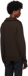 Courrèges Brown Trucker Wool Sweater