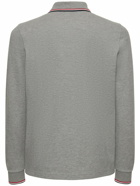 MONCLER - Long Sleeve Cotton Piquet Polo Shirt