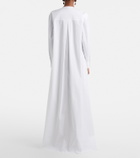Carolina Herrera Embroidered cotton-blend gown