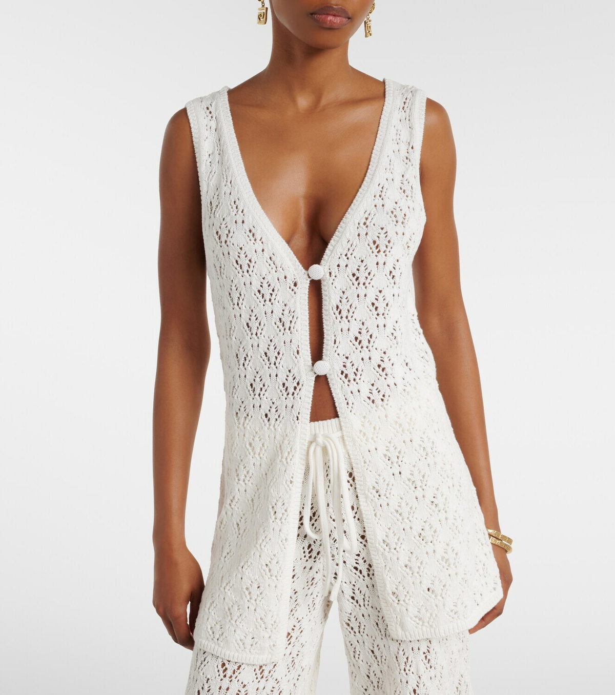 Faithfull Fio pointelle cotton vest