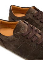 Tods Panelled Suede Sneakers Brown