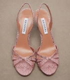 Aquazzura Tati canvas slingback sandals