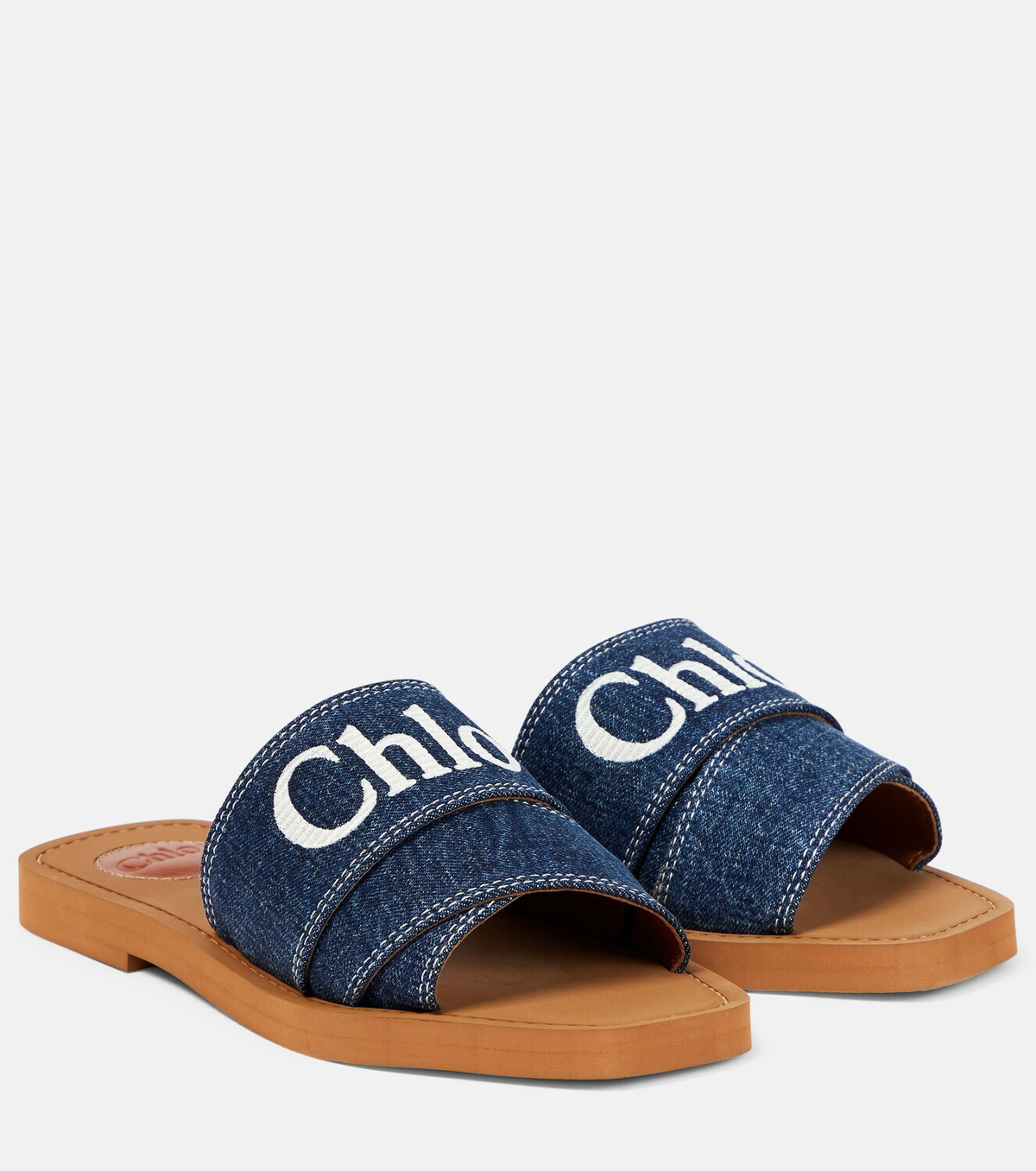 Chloé Woody denim slides Chloe