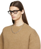 Bottega Veneta Black Acetate Classic Glasses