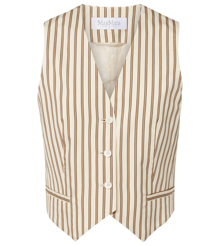 Photo: Max Mara Fauno striped cotton and silk vest