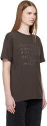 Maison Margiela Brown Numerical Cotton T-shirt