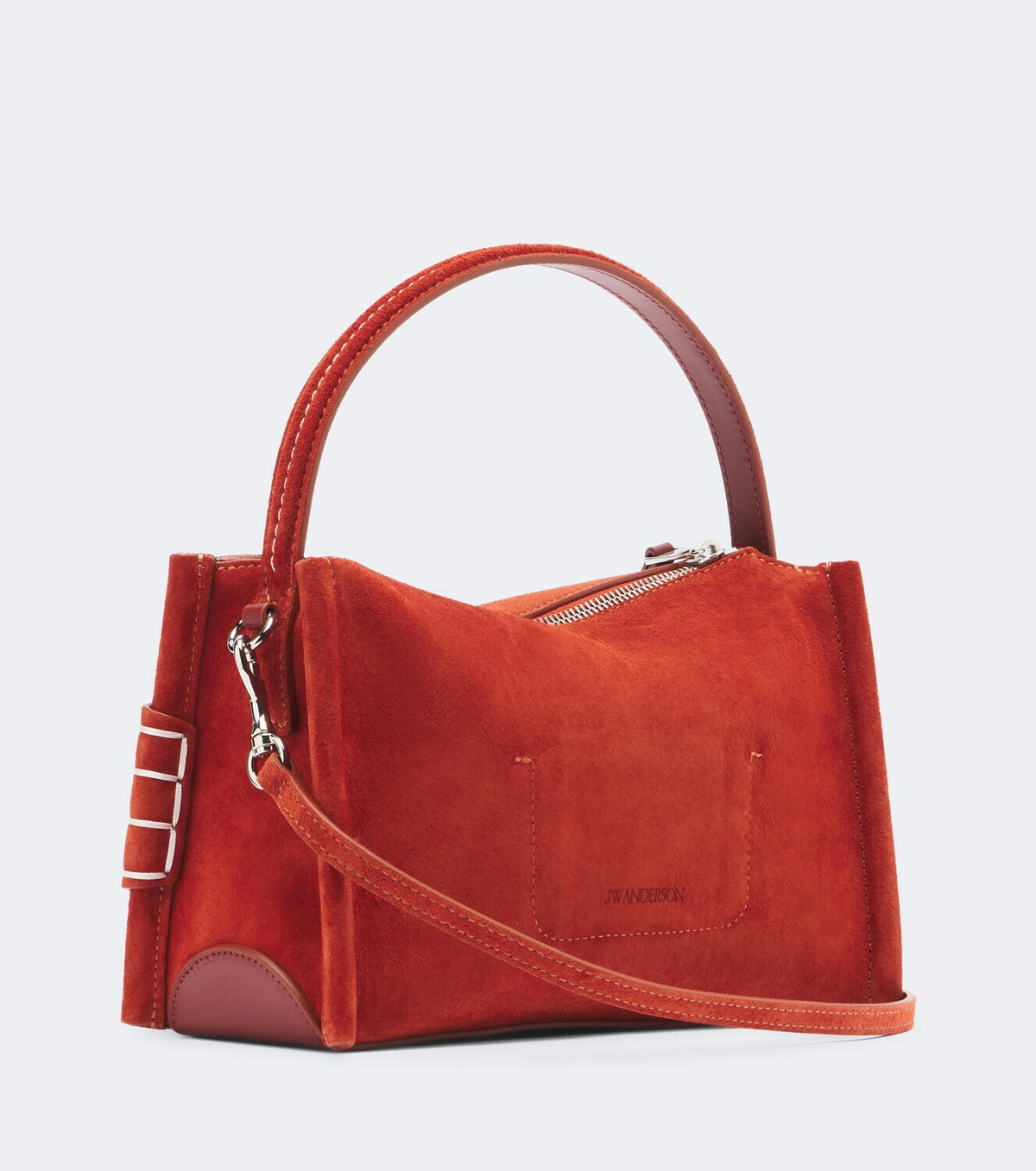 JW Anderson Loafer Small suede top-handle bag