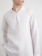 Orlebar Brown - Vincent Linen Polo Shirt - White