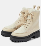 Yves Salomon Wool-lined leather ankle boots