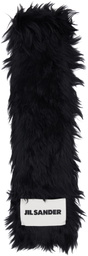 Jil Sander Black Alpaca Scarf