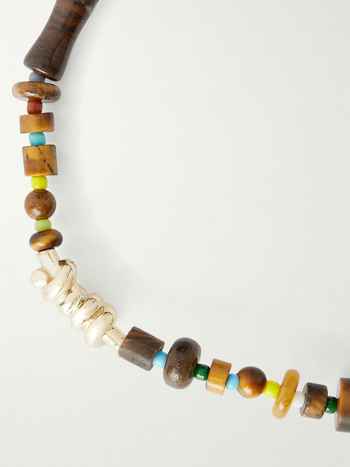 Luis Morais - 14-Karat Gold Tiger Eye Beaded Bracelet