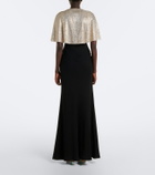 Roland Mouret Caped embellished gown