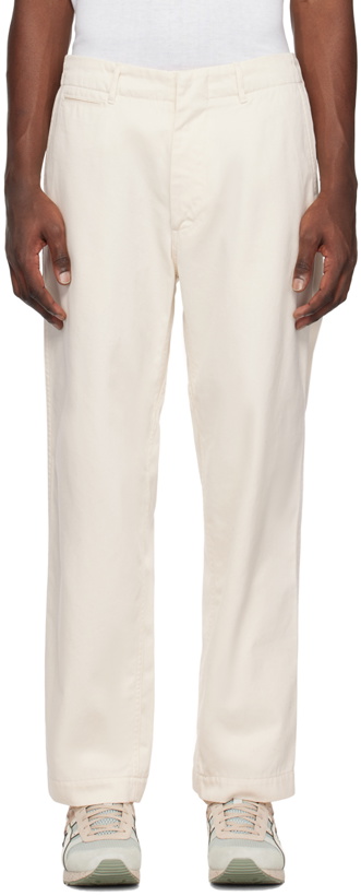 Photo: Nanamica Off-White Wide Chino Trousers