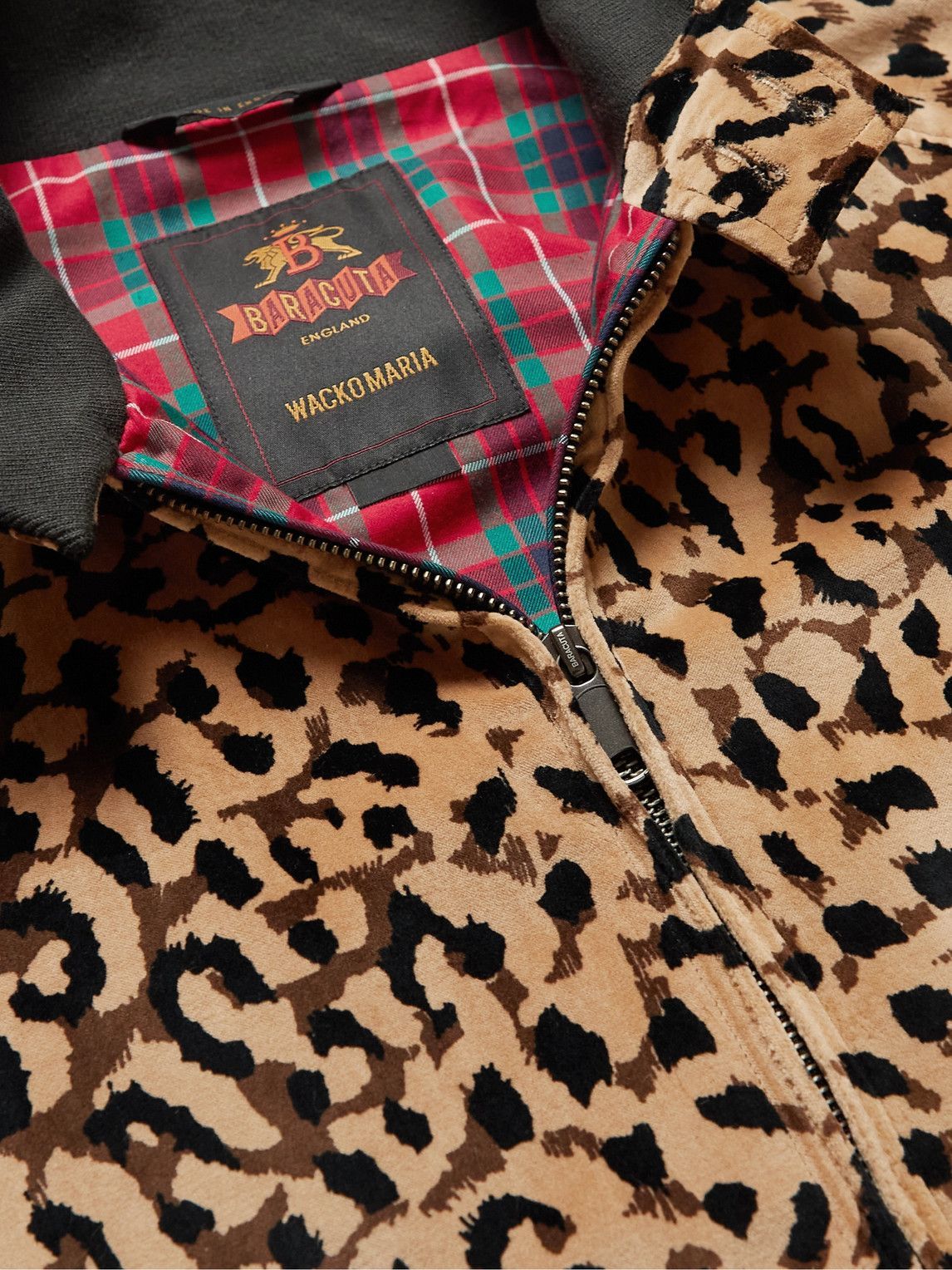 Baracuta - Wacko Maria Leopard-Print Brushed-Cotton Harrington Jacket -  Brown Baracuta