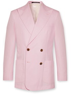 RICHARD JAMES - Double-Breasted Cotton-Twill Suit Jacket - Pink