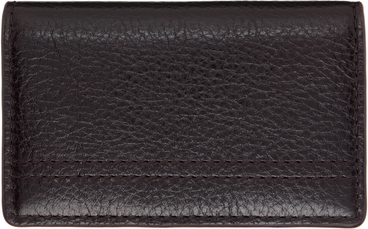LEMAIRE Brown Gear Pocket Organizer Card Holder