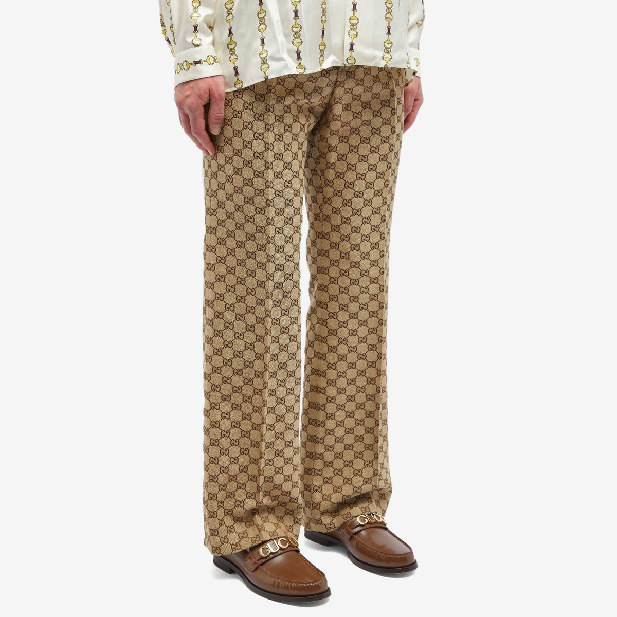 Gucci Men's GG Jacquard Aria Pant in Camel Gucci Gucci Men's GG Jacquard Aria Pant in Camel Gucci