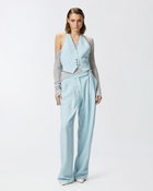 Pinko Metallic Transparent Sweater With Wide Neckline Pearl Grey