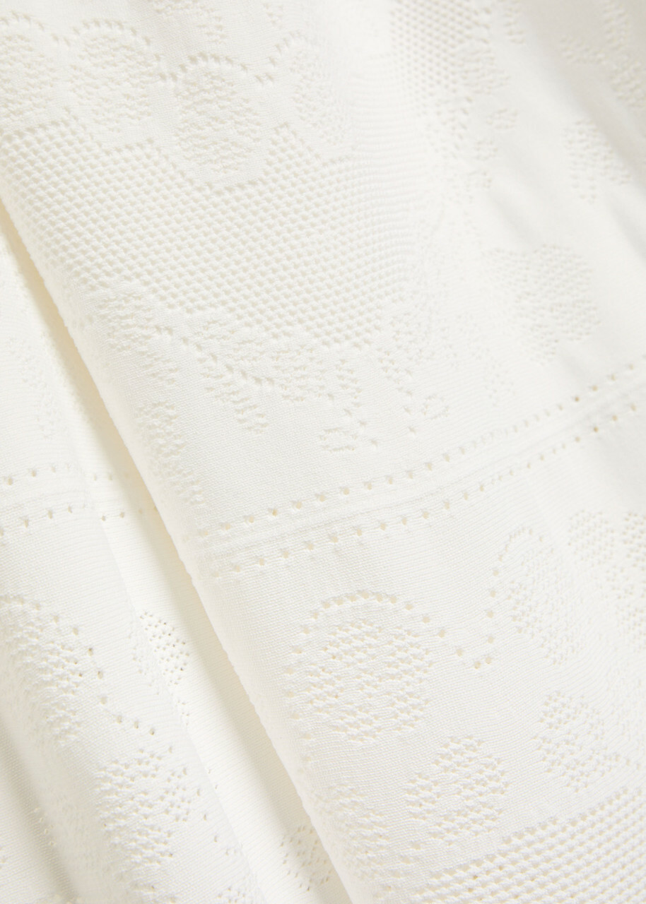 Needle & Thread Scalloped Pointelle-knit Gown Cream