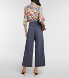 Etro - High-rise wide-leg cropped pants