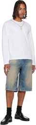 Marine Serre White Trompe L'Œil Jewelry Jersey LS T-Shirt