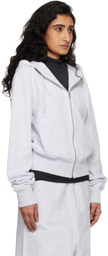 Entire Studios Gray Slim Zip Up Hoodie