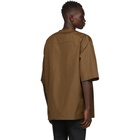 Lemaire Tan Cotton Poplin T-Shirt