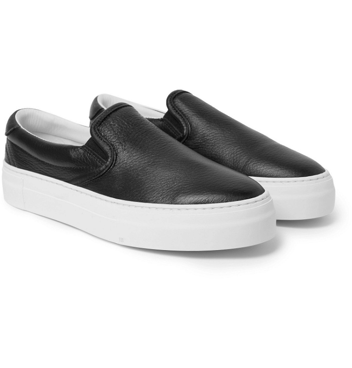 Photo: Diemme - Garda Full-Grain Leather Slip-On Sneakers - Black