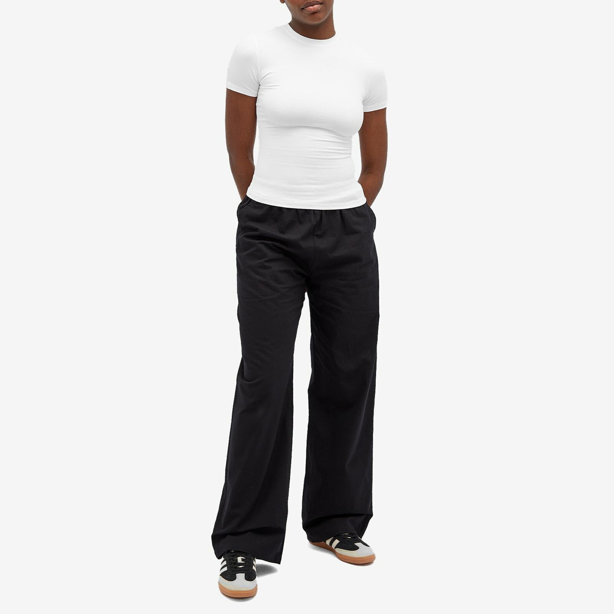 Adanola Women's Short Sleeve Top in White