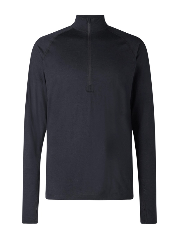Photo: Houdini - Desoli Solid Merino™ Half-Zip Ski Base Layer - Black