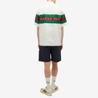 Gucci Men's 1921 GRG Vacation Shirt in White/Green/Red