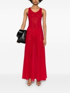 Peter Do Red A-Line Silk Maxi Dress